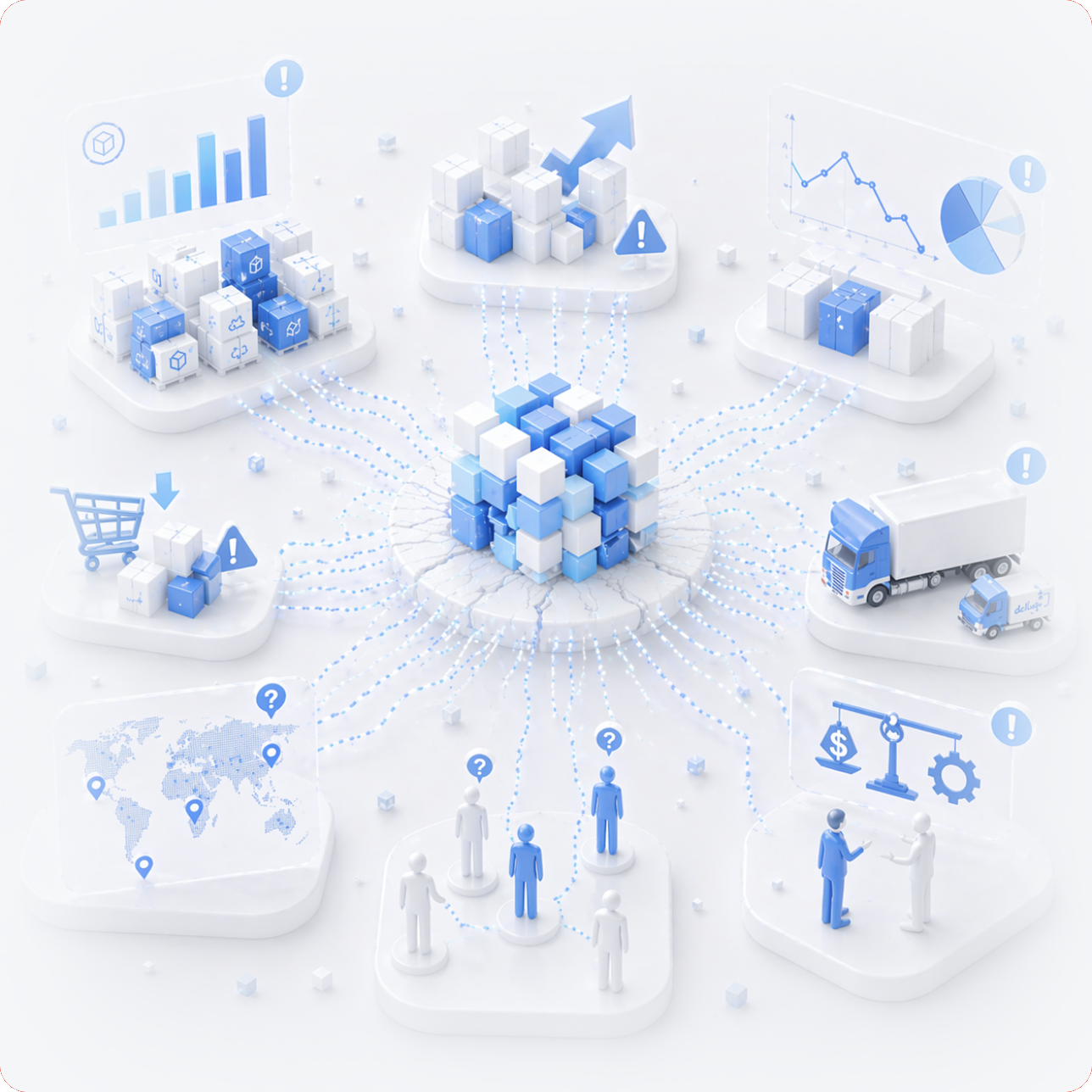 Global supply chain disruption with logistics, freight, and demand signals