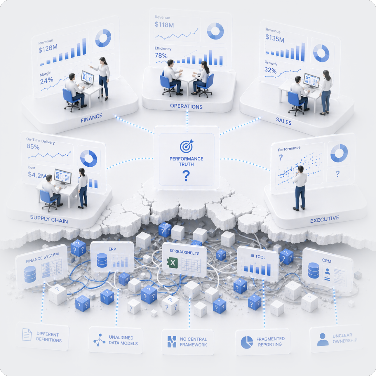 Disconnected supply chain systems and fragmented data visualization