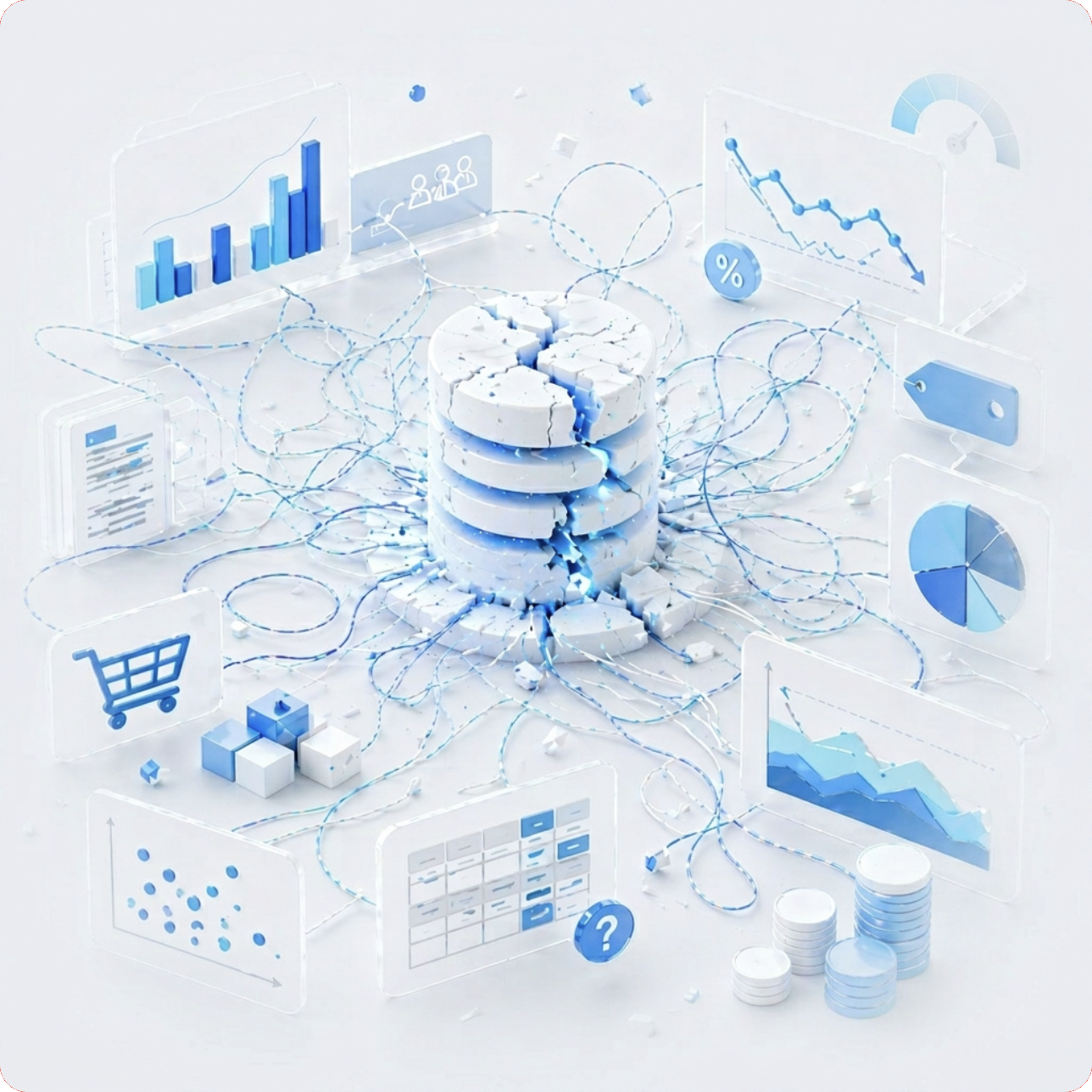 Disconnected pricing and cost systems