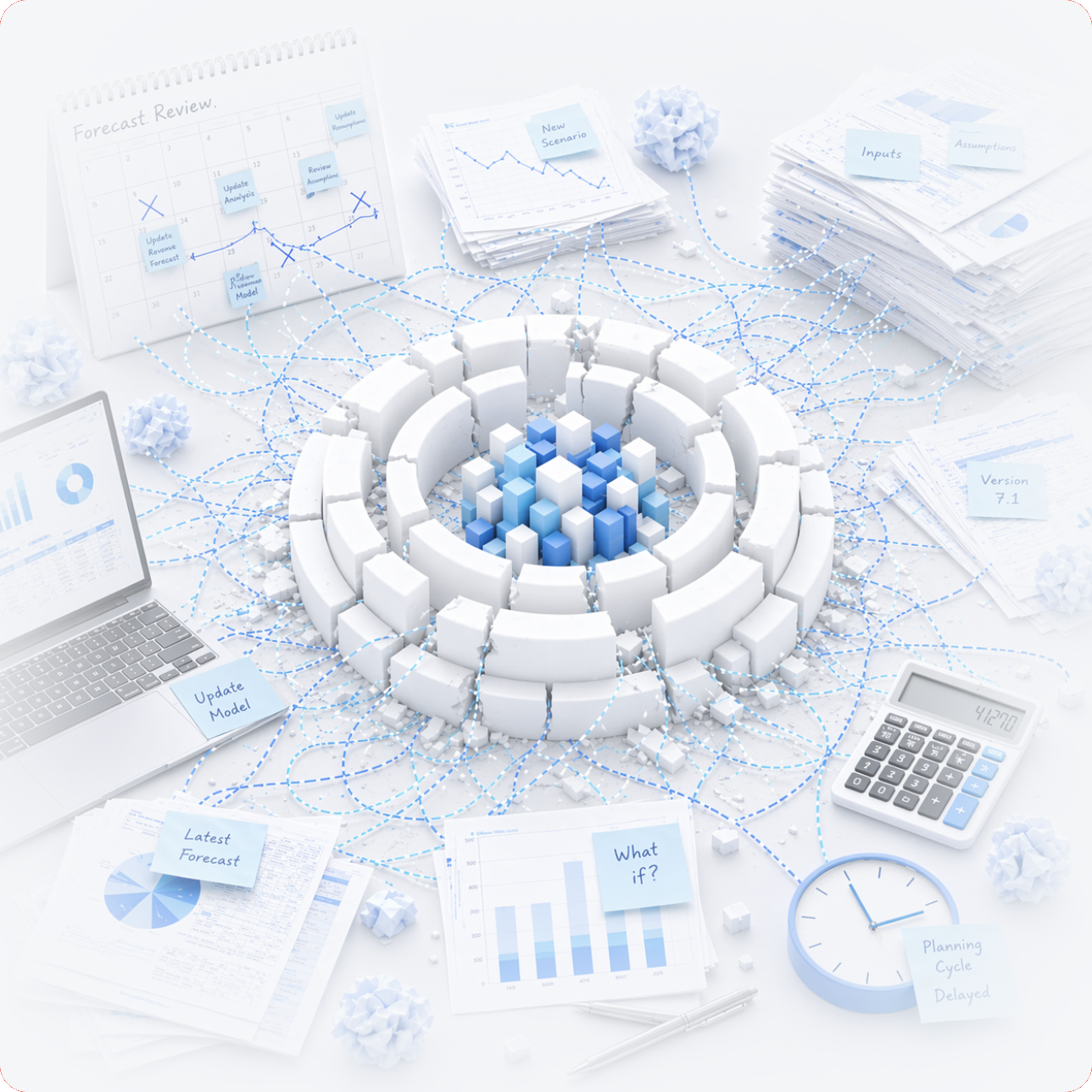 CFO dealing with forecast uncertainty and shifting plans